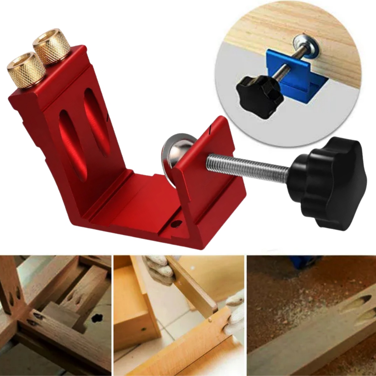 Woodworking Jig - 1 set di maschere per fori