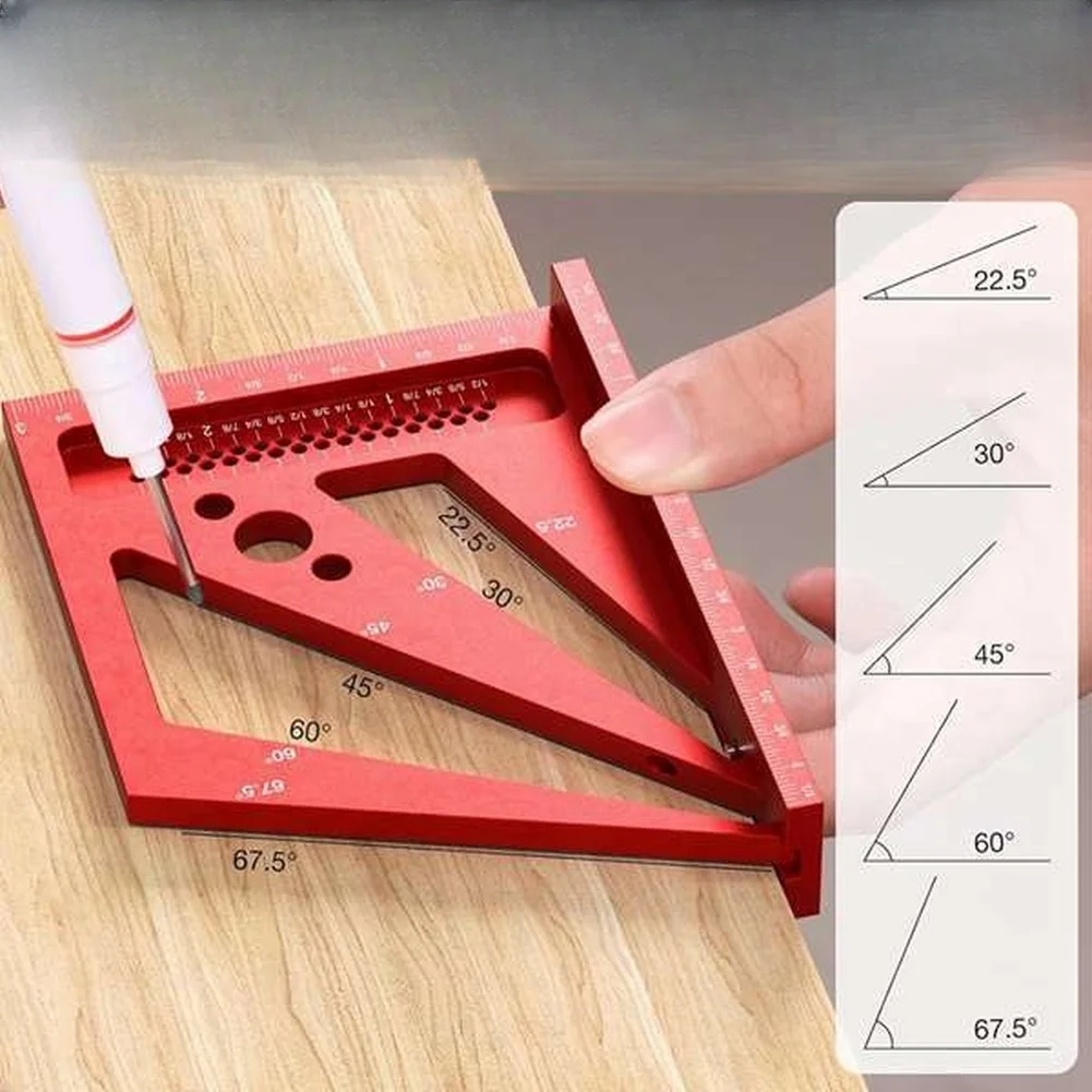 Goniometro 3D Rosso Multi-Ango - Woodworking Workshop Layout recensione e prezzo